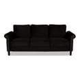 thumbnail image 3 of New Classic Furniture Alani Contemporary Solid Wood and Velvet Sofa in Black, 3 of 6