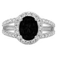 thumbnail image 7 of Solitaire with Accents Engagement Ring for Women - 2.6ct Natural Onyx in 14K White Gold Promise Ring, 7 of 7