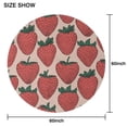 thumbnail image 6 of Red Strawberry Plants Fruit Beige Pattern Round Tablecloth 60"x60",Wrinkle Wipeable Table Cloth for Kitchen Dining Room Picnic Patio Party, 6 of 6