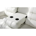 thumbnail image 5 of Donivi LED Faux Leather Reclining Sectional in White, 5 of 14