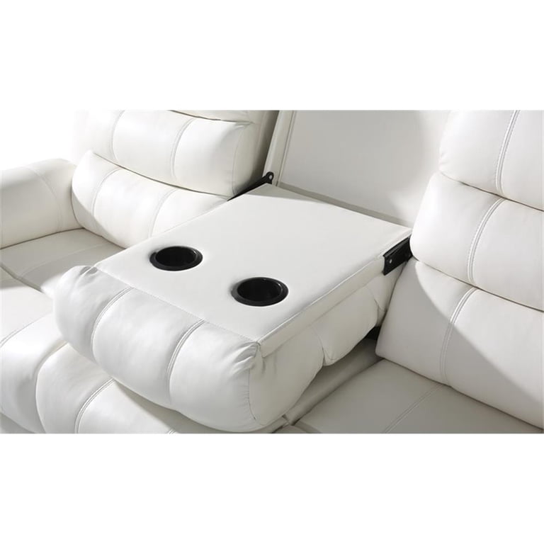 Donivi LED Power Reclining Sectional Sofa, Faux Leather, Living