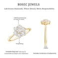 thumbnail image 5 of Rosec Jewels Lab Created Diamond Floral Ring - Ef-Vs Quality Certified Diamond Cluster Ring - with Jewelry Box, 18K Yellow Gold, US 6.00, 5 of 6
