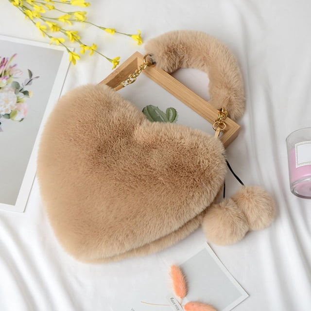Bolso de mano Hugo axi corazón piel sintética invierno para mujer