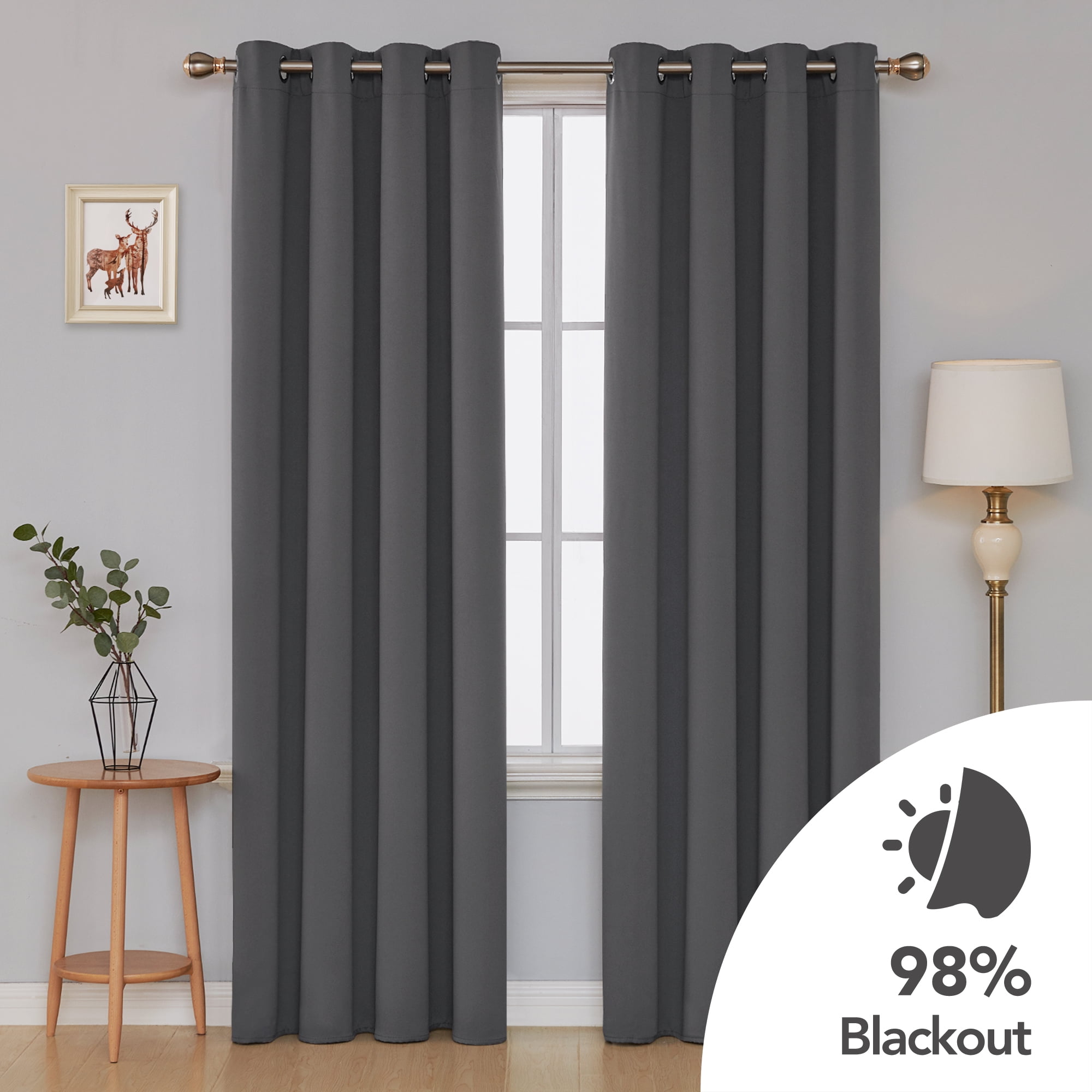 Deconovo Grommet Blackout Curtains Room Darkening Thermal Insulated