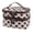 Pink, variant on Travel Cosmetic Makeup Bag Double Layer Dot Pattern Zipped Toiletry Handbag large capacity Organizer With Mirror For Woman