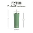 thumbnail image 6 of RTIC 28 oz Ceramic Lined Everyday Tumbler, Spill-Resistant Straw Lid, Sage, 6 of 10
