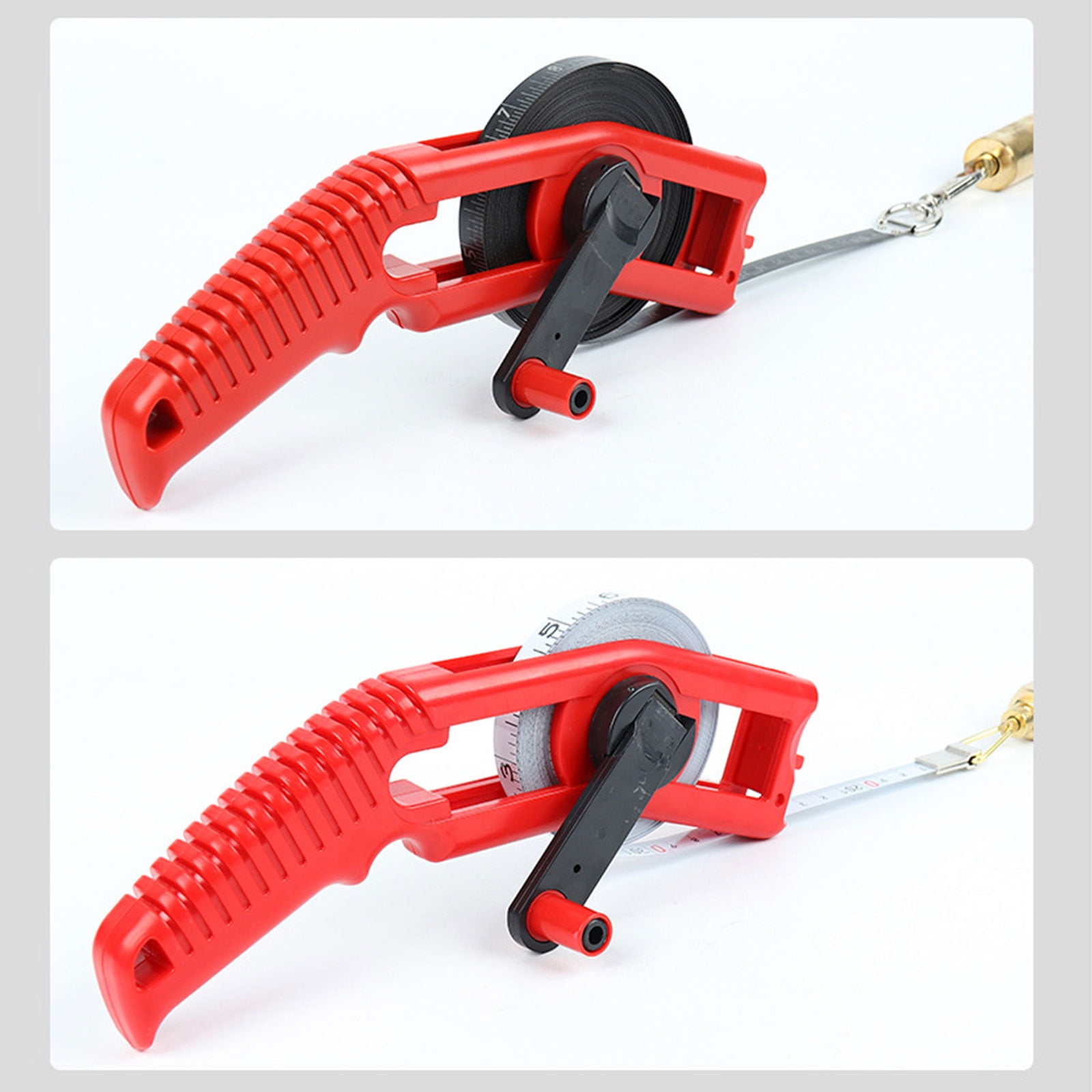Oil Gauging Tapes Measuring Ruler Tape Measure Carbon Steel Plastic Handle Accuracy Oil Gauging Tape 15/20/30/50M