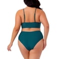 thumbnail image 2 of Agnes Orinda Women's Plus Size 2 Piece Swimsuit Adjustable Spaghetti Straps High Waisted Bathing Suit Tummy Control Bikini Set 1X Blue Green, 2 of 6