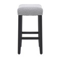thumbnail image 3 of 24" Upholstered Saddle Seat Counter Stool in Gray, 3 of 5