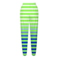 thumbnail image 4 of Wiyuqeen Drawstring Sweatpants for Women Casual Loose Elastic Bottom Sweat Pants Ladies Soft Trendy Colorful Stripes Track Pants with Pockets, 4 of 5