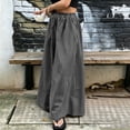 thumbnail image 4 of Cagogo Women's Striped Wide Leg Pants Elastic Waist Casual Loose Flowy Long Trousers for Summer Beach Travel Lounge Palazzo Style, Black M, 4 of 9