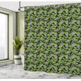 thumbnail image 4 of Ambesonne Tropical Shower Curtain, Flowers Hawaiian Aloha Art, 69"Wx75"L, Lime Green Purple, 4 of 4