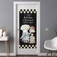 thumbnail image 3 of Non-Adhesive Static Cling Window Tint, Chef Gnomes Window Privacy Film Frosted, Rustic Black White Paid Dessert Cake Cook Insulated Windows Frosted Films for Living room, 35.4 x 78.7 Inches, 3 of 9
