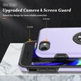 thumbnail image 4 of Shockproof Case for iPhone SE 3/SE 2020/7/8, [Embedded Finger Ring] Military Grade Phone Case Cover with Reinforced Metal Stand Kickstand [Support Magnetic Car Holder] for iPhone SE 3, Purple, 4 of 14