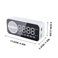 thumbnail image 3 of Fall Saving Liweisiy Intelligent Bluetooth Sound-Alarm Clock-Speaker-Clock Subwoofer- Portable Mini Desktop-Home- Outdoor Wireless- New Model White Free Size, 3 of 9