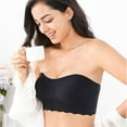 thumbnail image 5 of Bigersell T Shirt Bras Clearance Underwire Sports Bras for Women Convertible Bra Style R4214 V-Neck Padded Bras Pull-On Bra Closure Women's Plus Size Workout Sports Bras Black M, 5 of 9