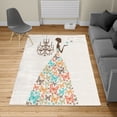 thumbnail image 2 of Vintage Turkish Area Rug, Love Country Wedding Themed Romantic Butterflies Cartoon Retro Parisienne, Soft Carpet for Living Room Decor with Distressed Look, 2.6' x 5', Dark Brown, by Ambesonne, 2 of 4