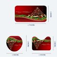 4 pieces Christmas bathroom sets, shower curtain, bath mats, toilet mat