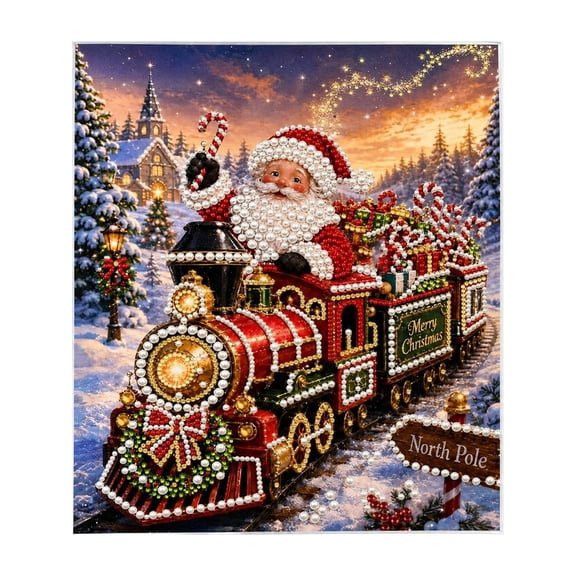 Christmas Pearl Art Kits for Adults Pearl Diamond Art Diy Kits DIY Pearl Painting Kit for Adults & Beginners