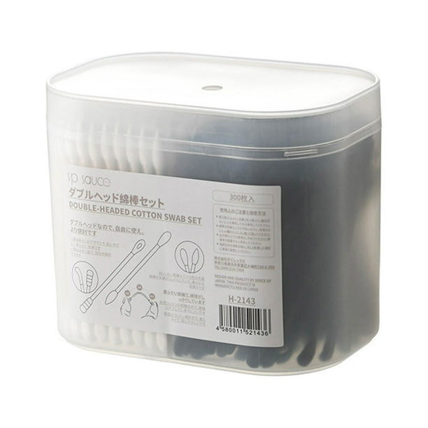300 hisopos de papel helicoidales de doble cabezal para limpieza de oídos y desmaquillaje. Caja de hisopos de algodón para el hogar.