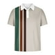 thumbnail image 5 of Camisas Casuales de los Hombres Impreso Cuello de Manga Corta, Deportivo Tenis de Negocios Poliéster Superior, 5 of 5