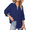 Navy, variant on Fantaslook Womens Button Down Shirts Lapel Long Sleeve Blouses Business Work Shirt Dressy Casual Collared Tops