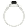 thumbnail image 4 of Halo Engagement Ring for Women - 2.62ct Natural Onyx in 14K White Gold Promise Ring, 4 of 6