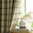 thumbnail image 4 of NICETOWN 100% Blackout Plaid Curtains Grid Pattern Room Daekening Privacy Grommet Window Treatment for Living Room, 1 Pair, Linen, W52 x L84, 4 of 9