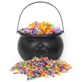 thumbnail image 7 of 7.4” Package Large Easter Day, St. Patrick's Day, Halloween Black Plastic Witch Cauldron Kettle, Candy Holder, Party Favor Decoration, 7 of 7