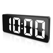 ANTOMOVE  Alarm Clock Digital with Temperature Display,LED Time,  Adjustable Brightness USB Charger Ports Desk Alarm Clocks for Bedroom Decor 12/24Hr (Black)