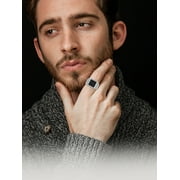 JewelersClub Black Diamond Rings for Men – 1CTTW Genuine Black Diamond Ring for Men – Hypoallergenic Sterling Silver Ring Men – Real Diamond Mens Rings Fashion Statement Ring – Luxurious Gifts for Him