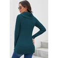 thumbnail image 3 of Pulls Femmes Chauds Asymétriques Tricotés Col Roulé Unis Enveloppants Manches Longues Hauts Décontractés m, 3 of 6