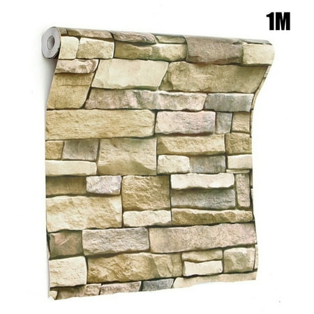 Wallpaper Bedroom Designs PVC Schist Bedroom Dining Room Living Room Self Adhesive Wall Sticker Decoration Brick Wallpaper ()