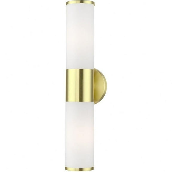2 Light Ada Bathroom Light in Nautical Style-18.5 inches Tall and 4.25 inches Wide-Satin Brass Finish Bailey Street Home 218-Bel-4821528