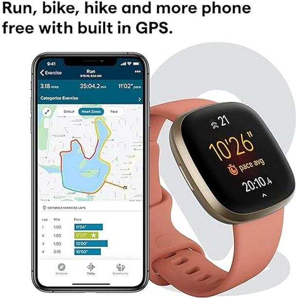Fitbit Versa (3rd Gen) Smartwatch | Soft Gold aluminum Body with