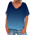 thumbnail image 1 of Posijego T-Shirts à Col en V pour Femmes, Chemise à Manches Courtes Imprimée, Pyjama Décontracté d'Été pour Femmes, 1 of 2