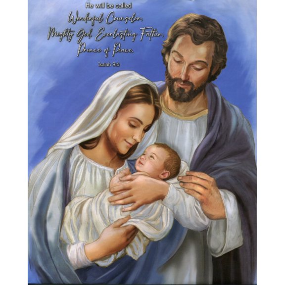 Catholic print picture - Holy Family 2T - 8" x 10" ready to be framed