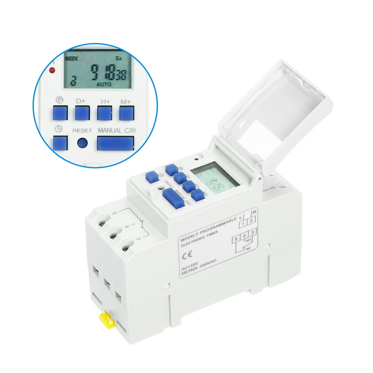 New LCD Digital Timer Programmable Control Power Timer AC/DC 12V 16A Time  Switch Relay