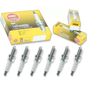 NGK 7090 BKR5EGP G-Power Platinum Spark Plugs Kit Set of 6 Pre-Gapped