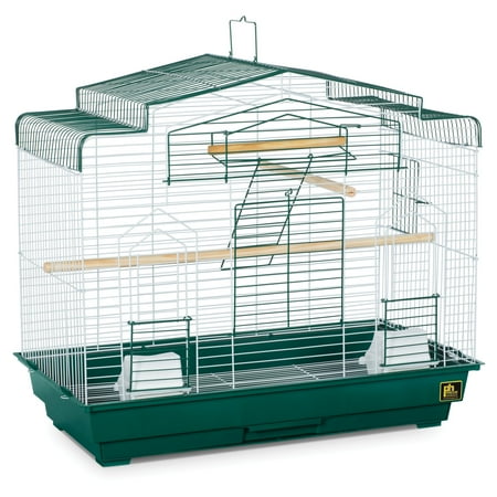 Prevue Pet Products Barn Style Bird Cage - Green and White