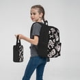 thumbnail image 7 of Pofeuu black white Skull bone Print Backpack Travel Backpacks With Lunch Bag Pencil Bag Set 3 pcs Set Cartoon Backpack, 7 of 7