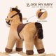 thumbnail image 3 of Rocking Horse Rock My Baby con sonido realista de más de 18 millones de pulgadas, marrón claro, 3 of 8