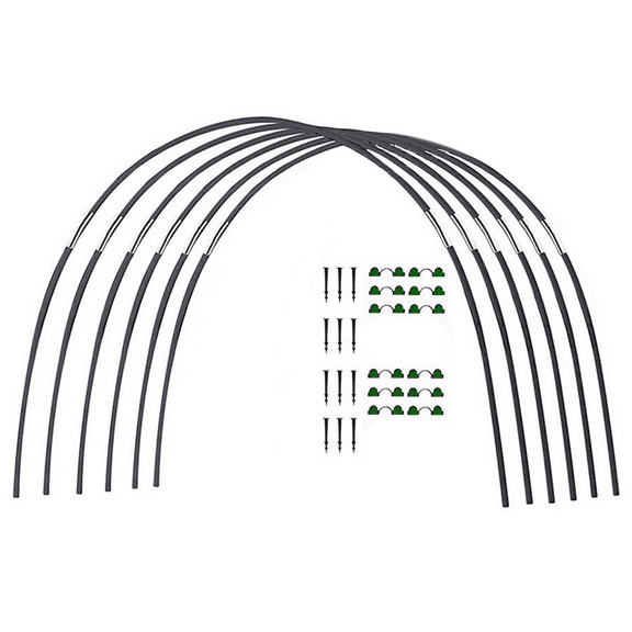 Garden Greenhouse Hoop Set, Gardening Folding Fiber Pole Arch Planting Tunnel Bracket