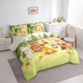 thumbnail image 2 of Manfei Cute Bear 7-Piece Twin Bedding,Camping Animal Print Bedding Comforter Set,Green,Light Gray Reversible, 2 of 7