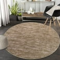 thumbnail image 2 of Hasoo Solid Texture Area Rug, Camel, 3' x 3' Round, 2 of 5