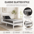 thumbnail image 5 of Ktaxon Twin Bed Frame,Solid Pine Wood Twin Platform Bed Frame, Bedroom Twin Bed with Headboard for Adults, White, 78.94"L*42.44"W*39.17"H, 5 of 10