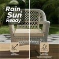 thumbnail image 6 of Ottowood Outdoor Chair Cushions Set of 4, Nature, 19" x 19" - Waterproof Fade Resistant Linen Patio Furniture Seat Pads with Non-Slip Bottom & Removable Cover, 6 of 7
