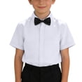 thumbnail image 6 of Amidoa 5PC Boys Short Sleeve Button Down Shirt - Collared Uniform Dress Shirt - White Button Up Shirt Boy,White Size 10, 6 of 7