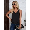 thumbnail image 6 of 2024 Womens Fashion Tank Tops Spring Summer Clothes Casual V Neck Sleeveless Loose Fit Outfit Cute Cami Shirts, 6 of 7
