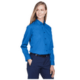 thumbnail image 2 of 78193 CORE365 Ladies' Operate Long-Sleeve Twill Shirt True Royal L, 2 of 6